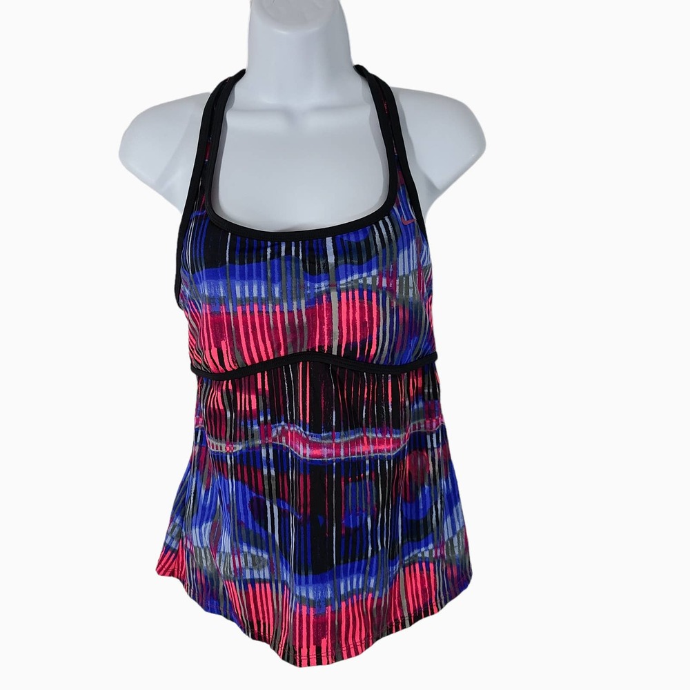 Nike Tankini Racerback Top Multicolor Large